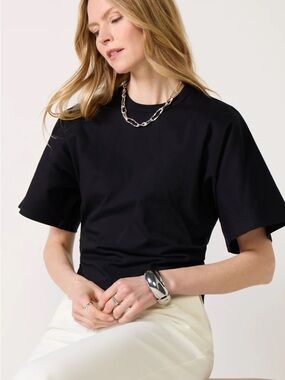 NWT Pistola “Veronica” Tee Black Short Sleeve Top NWT Size S